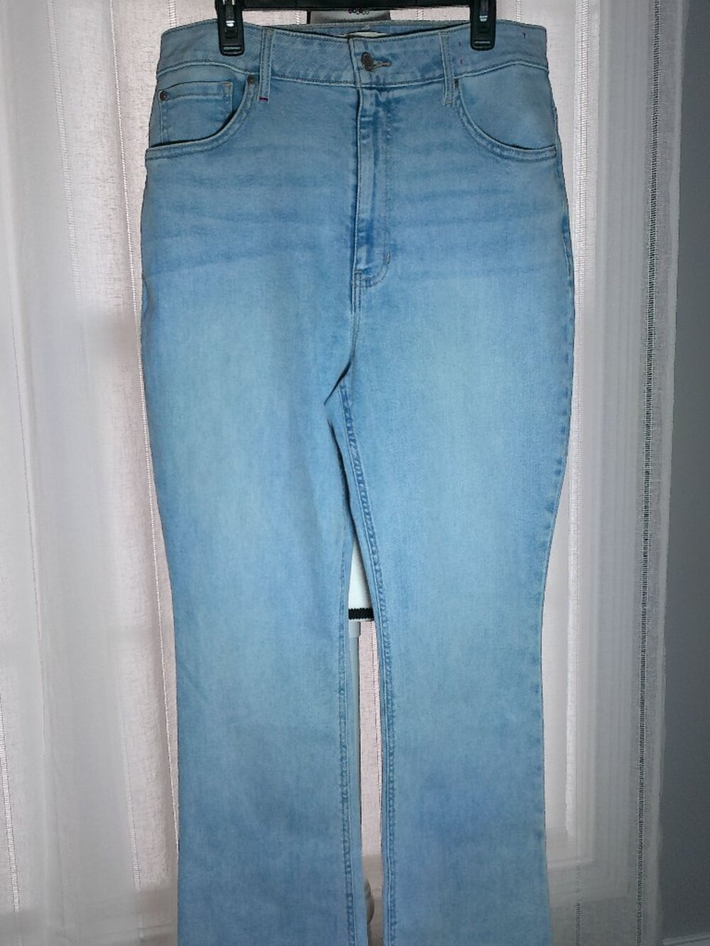 IDYLLWIND Legend NWOT 5 Pocket Button Zip Stretch Light Wash Jeans w/Raw Hem 16